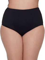 24th & Ocean Womens Plus Size Solids High-Waist Bikini Bottom Style-TF9G693W