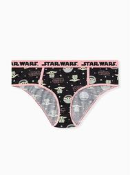 Star Wars The Mandalorian The Child Black & Pink Cotton Hipster Panty