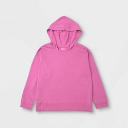 Women's Plus Size Fleece Hoodie Sweatshirt - Universal Thread™ Pink