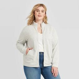 Women's Plus Size Zip-Up Sweatshirt - Ava & Viv™