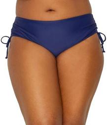 24th & Ocean Womens Plus Size Solid Side Tie Bikini Bottom Style-TF8L895W
