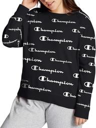 Champion Womens Plus Campus French Terry Crew