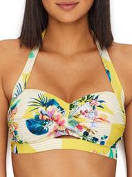 Kenneth Cole Reaction Womens Painterly Tropical Halter Bikini Top Style-RS9CW89