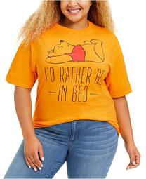 Trendy Plus Size Cotton Pooh Graphic T-Shirt
