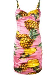 pineapple print mini dress