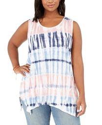 Plus Size Tie-Dyed Tank Top, Created for Macy's