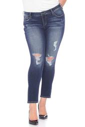 Distressed Slim Fit Jeans (Plus Size)