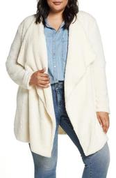 Teddy Bear Faux Fur Jacket (Plus Size)