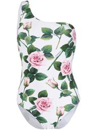 rose-print swimsuit