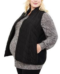 Plus Size Quilted Puffer Vest
