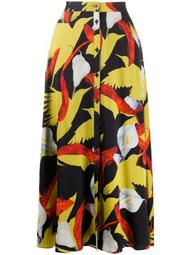 floral print high-waist skirt