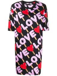 Love print T-shirt dress