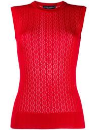 quilted sleeveless knitted top