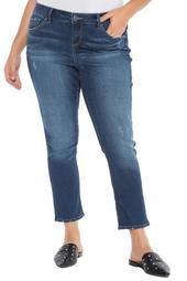 Easy High Waisted Straight Leg Jeans (Plus Size)