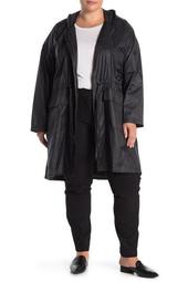 Hooded Nylon Coat (Plus Size)