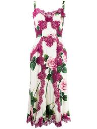 rose lace bodice dress