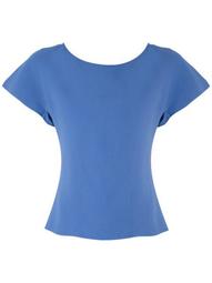 frilled short-sleeved blouse