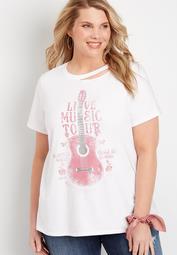 Plus Size Live Music Graphic Tee