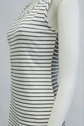 ivory and grey reversible stripe tank