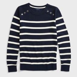 SUSTAINABLY CRAFTED STRIPED KNIT SWEATER
