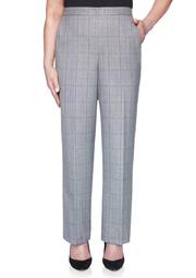Plus Size Madison Avenue Proportion Medium Pants - Plaid