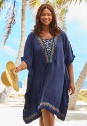 Lace-Up Caftan Cover Up by Swim 365