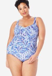 Ruched-Front One-Piece by Swim 365