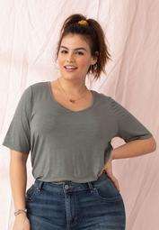 Plus Size 24/7 Flawless Solid Tunic Tee