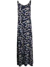 abstract print jersey dress