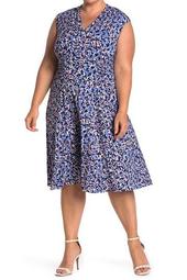 Cap Sleeve Jersey Knit Dress (Plus Size)