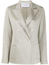 double-breasted cotton blazer