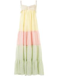 flared panelled maxi dress
