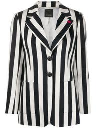single breasted striped blazer