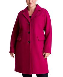 Plus Size Single-Breasted Walker Coat, Created for Macy's