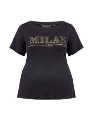 **DP Curve Black 'Milan' Motif T-Shirt