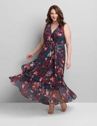 Crossover High-Low Maxi Dress
