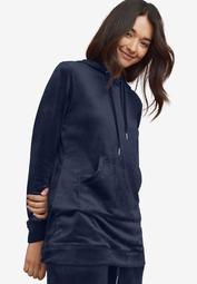 Hooded Velour Lounge Tunic by ellos®