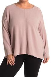 Seamed Brushed Hacci Sweater (Plus Size)
