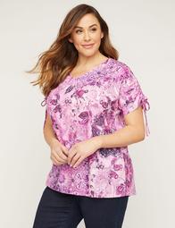 Floral Paisley Top with Ties