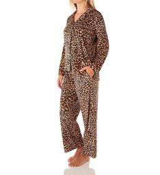 Donna Karan Sleepwear Stretch Velour Signature PJ Set D3923314