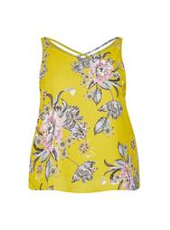 **DP Curve Yellow Floral Print Cross Back Camisole