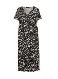 **DP Curve Multi Colour Zebra Print Wrap Maxi Dress