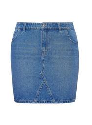 **DP Curve Blue Organic Cotton Denim Mini Skirt