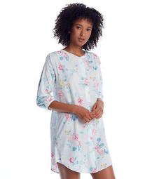 Floral Print Woven Sleep Shirt