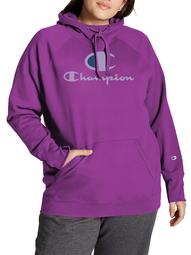 Champion Women's Plus Size Powerblend Long Sleeve Graphic Hoodie
