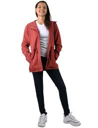 Hat and Beyond Women's Hooded Satin Lined Anorak Jacket Plus Size Safari Military