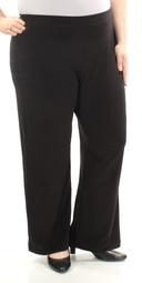 NY COLLECTION Womens Black Petite Wide Leg Wear To Work Pants Plus  Size: 2X
