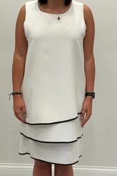 Katherine Barclay white sleeveless dress