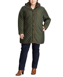 Plus-Size Quilted Hooded Jacket, Created for Macy's