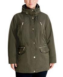 Plus Size Hooded Anorak Jacket, Created for Macy's
